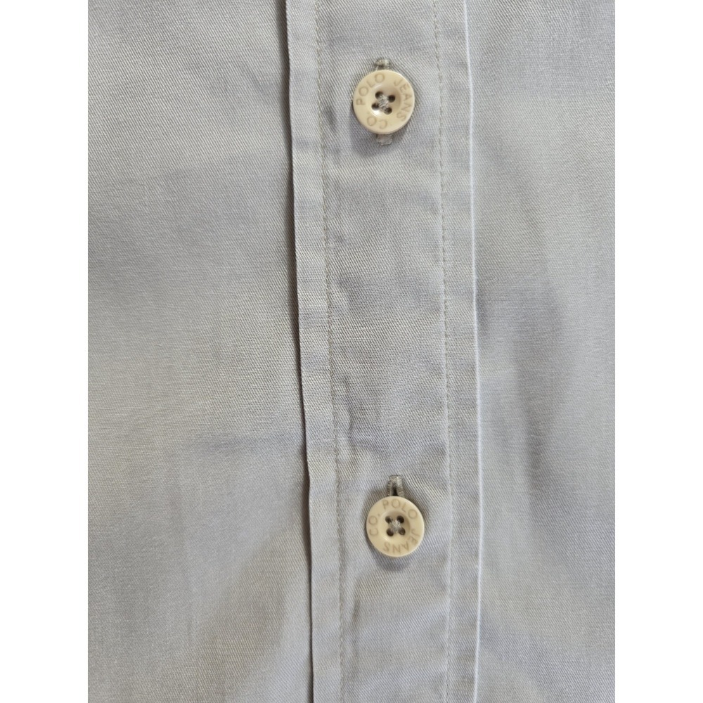 Vintage Polo Jeans Co Ralph Lauren Women's L Khaki Button Up Shirt Y2K - Picture 8 of 11